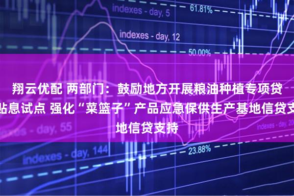 翔云优配 两部门：鼓励地方开展粮油种植专项贷款贴息试点 强化“菜篮子”产品应急保供生产基地信贷支持