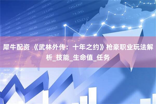 犀牛配资 《武林外传：十年之约》枪豪职业玩法解析_技能_生命值_任务