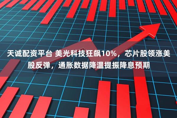 天诚配资平台 美光科技狂飙10%，芯片股领涨美股反弹，通胀数据降温提振降息预期