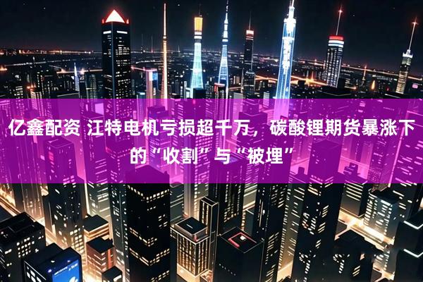 亿鑫配资 江特电机亏损超千万，碳酸锂期货暴涨下的“收割”与“被埋”